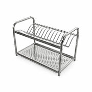 SCOLAPIATTI CON BASE DI APPOGGIO E CON RACCOGLIGOCCE IN ACCIAIO INOX DA 80 CM