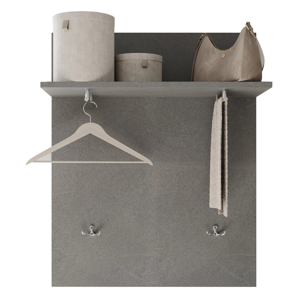 Dosolo, Mobile da Ingresso Installazione Sospesa, 63x27x78h cm Grigio Cemento