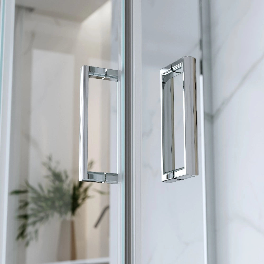 Cabina Doccia 3 Lati 70x70x70 Cm H 185 cm vetro 6 mm Trasparente Scorrevole| Kiro