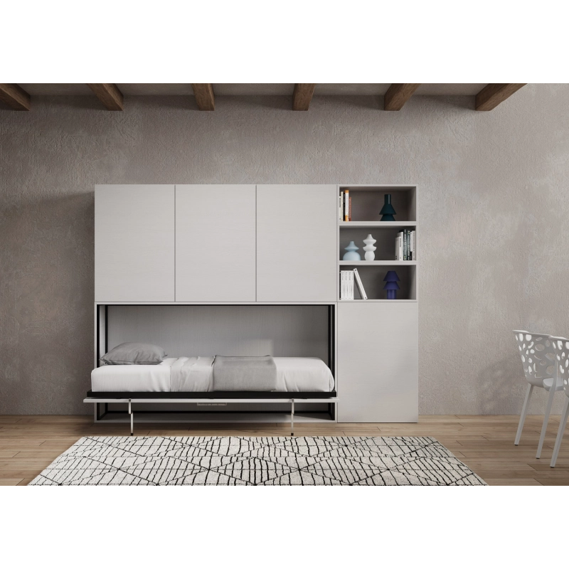 Letto a scomparsa singolo orizzontale Kando composizioni - No,F