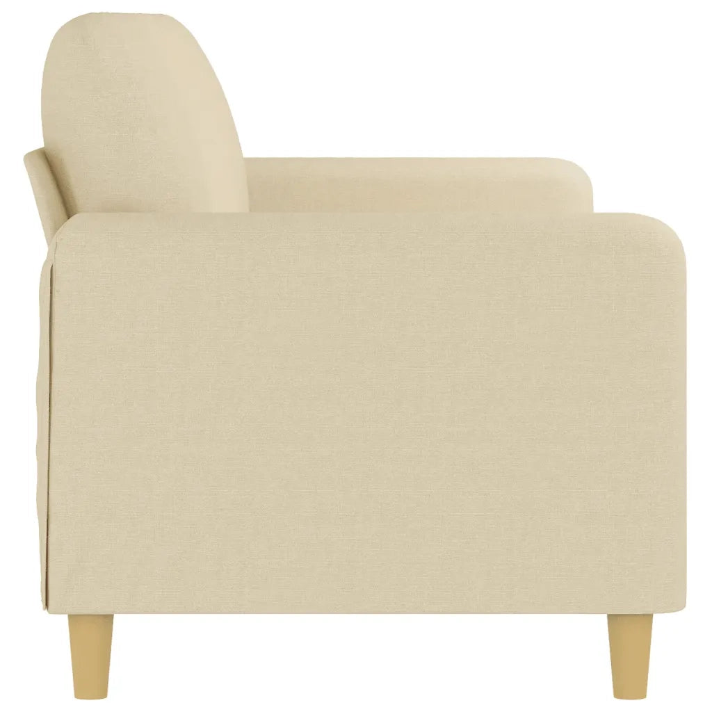 Divano a 3 Posti Crema 180 cm in Tessuto 359488