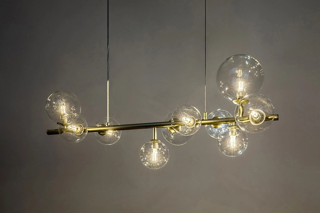 Lampada a sospensione Rabalux Aslov oro 10xG9 vetro