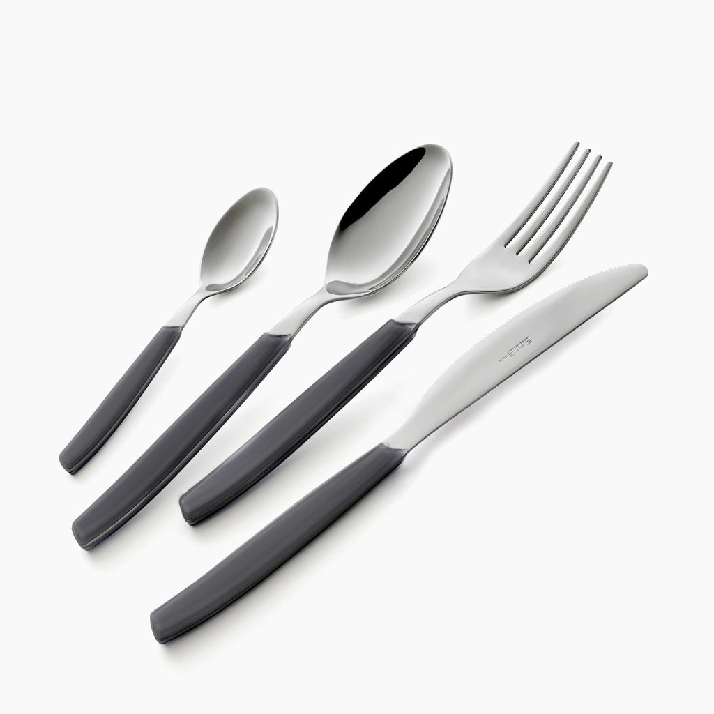 Servizio Set di Posate 24 pezzi in Acciaio Inox Eme Cromo Grigio 432