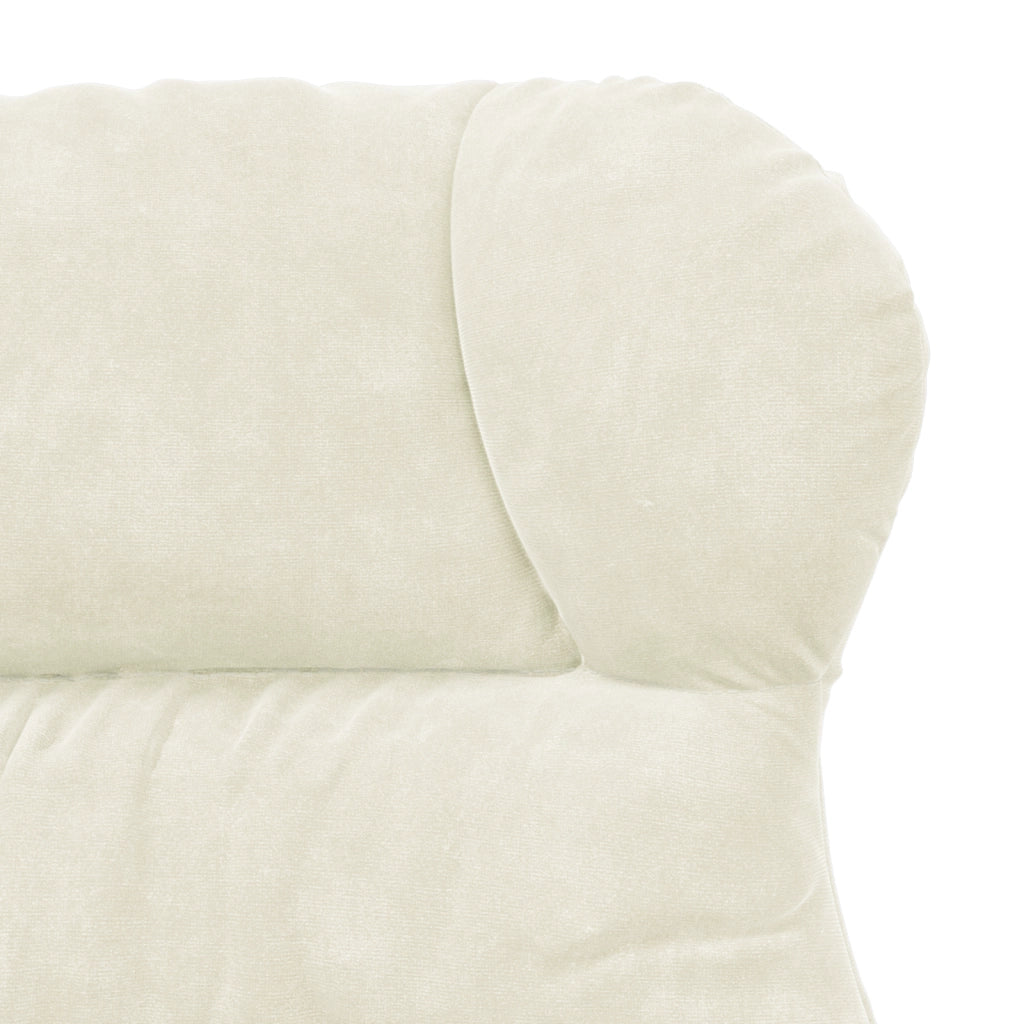Poltrona Rilassante in Velluto Crema