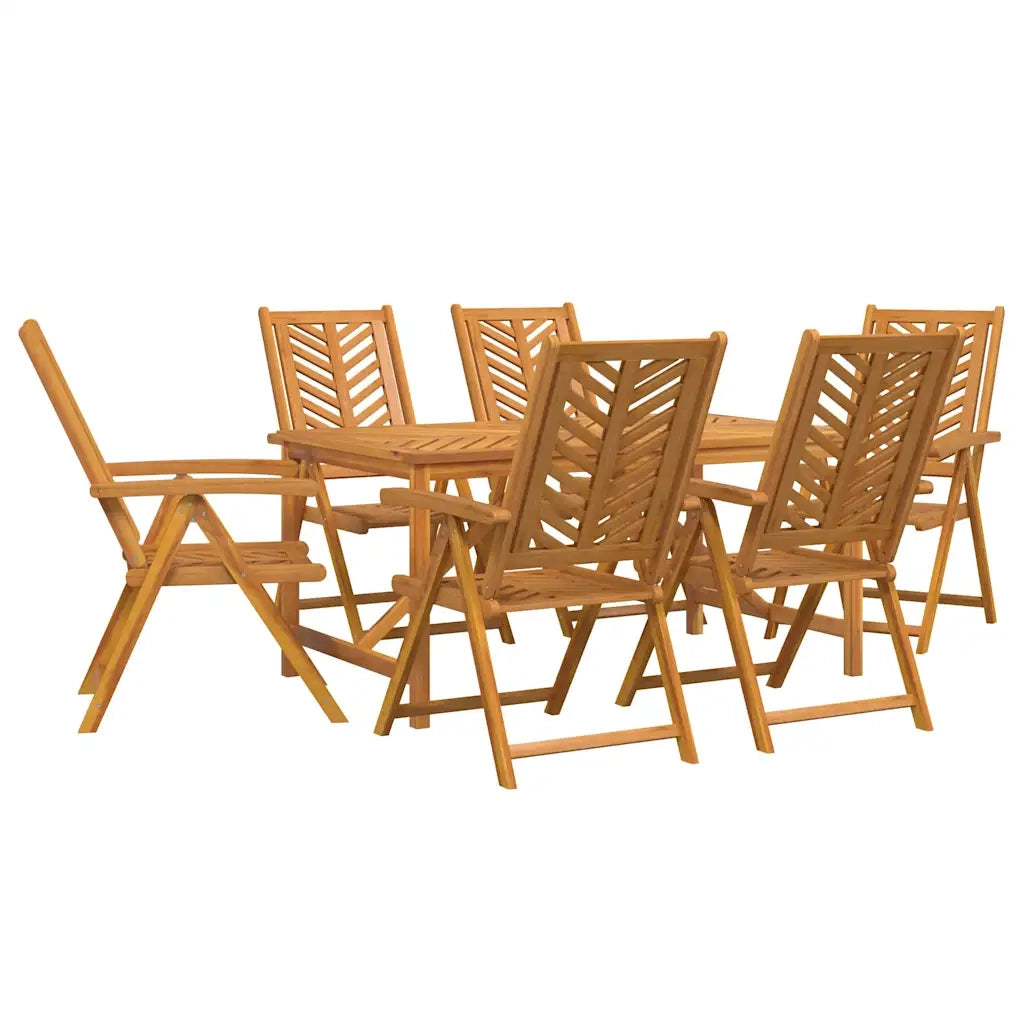 Set da Pranzo per Giardino 7 pcs Marrone 3154124