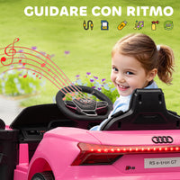 Macchina Elettrica per Bambini Licenza Audi RS 12V con Telecomando Rosa