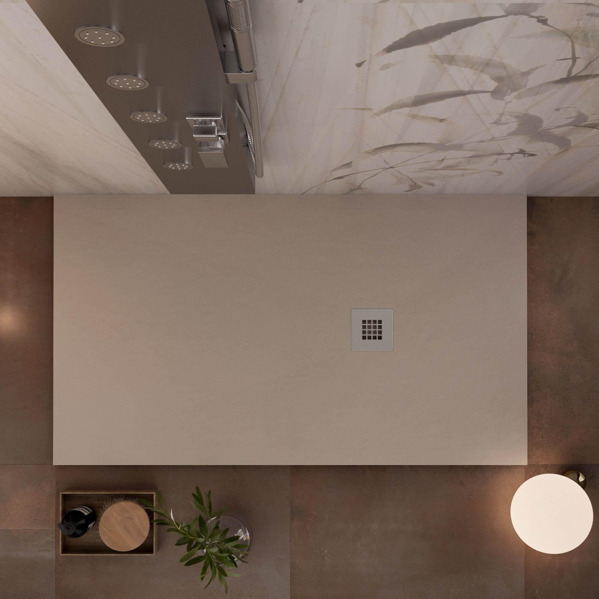 Piatto Doccia in Pietra 75x180 cm Bonussi Ardesia Everest Moka