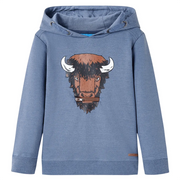 Felpa con Cappuccio per Bambini Blu MÃ©lange 116