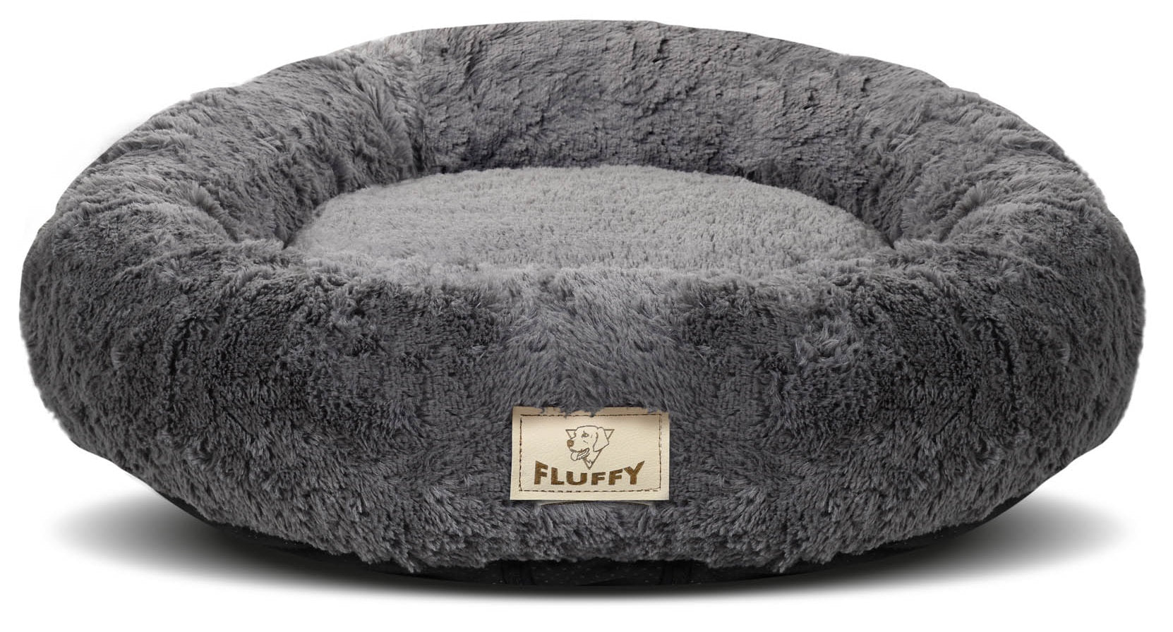 AIO FACTORY Letto per cani impermeabile Shaggy Bed grigio scuro da 80 cm