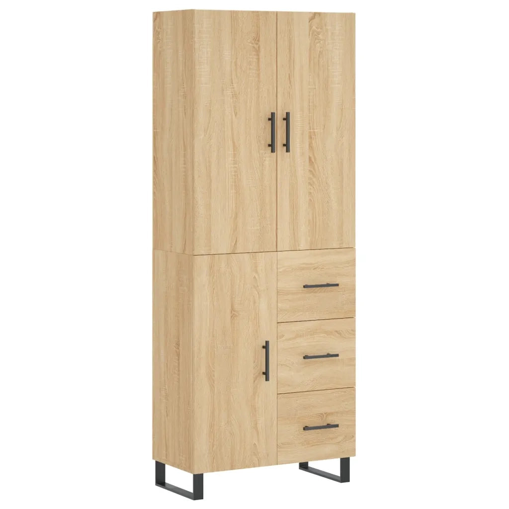Credenza Rovere Sonoma 69,5x34x180 cm in Legno Multistrato 3195926