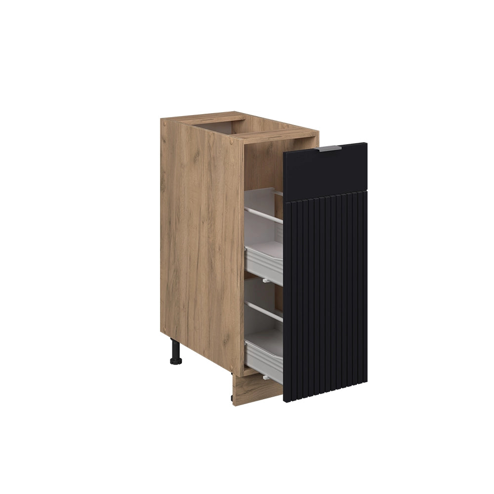 Vicco Armadio cucina dispensa alto Nero a righe 30 cm , PL Antracite