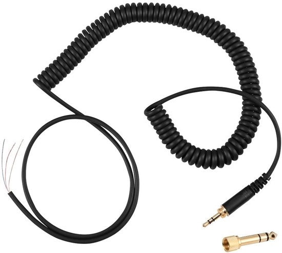 Cavo di sostituzione per cavi audio di alta qualità - 3,5mm/6,5mm - Confezione compatibile con DT 770/770Pro/990/990Pro - Duraturo - Antiradiazione - Cavo di sostituzione per cavi audio con cavo di accoppiamento rafforzato
