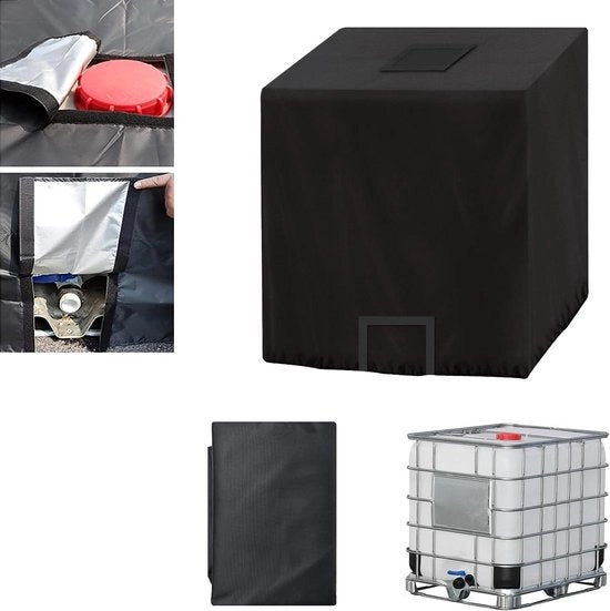 Copertura impermeabile anti-UV per serbatoi IBC - 100L/1000L - copertura in 420D - pellicola per acqua di pioggia - 120x100x116 cm