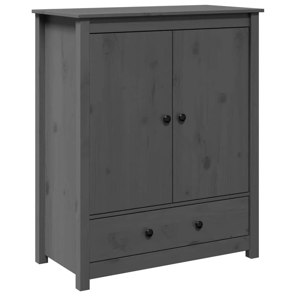 Buffet credenza cassettiera armadio mobile contenitore organizer per cucina soggiorno salotto 83 x 41,5 x 100 cm legno massello di pino grigio 02_0031808