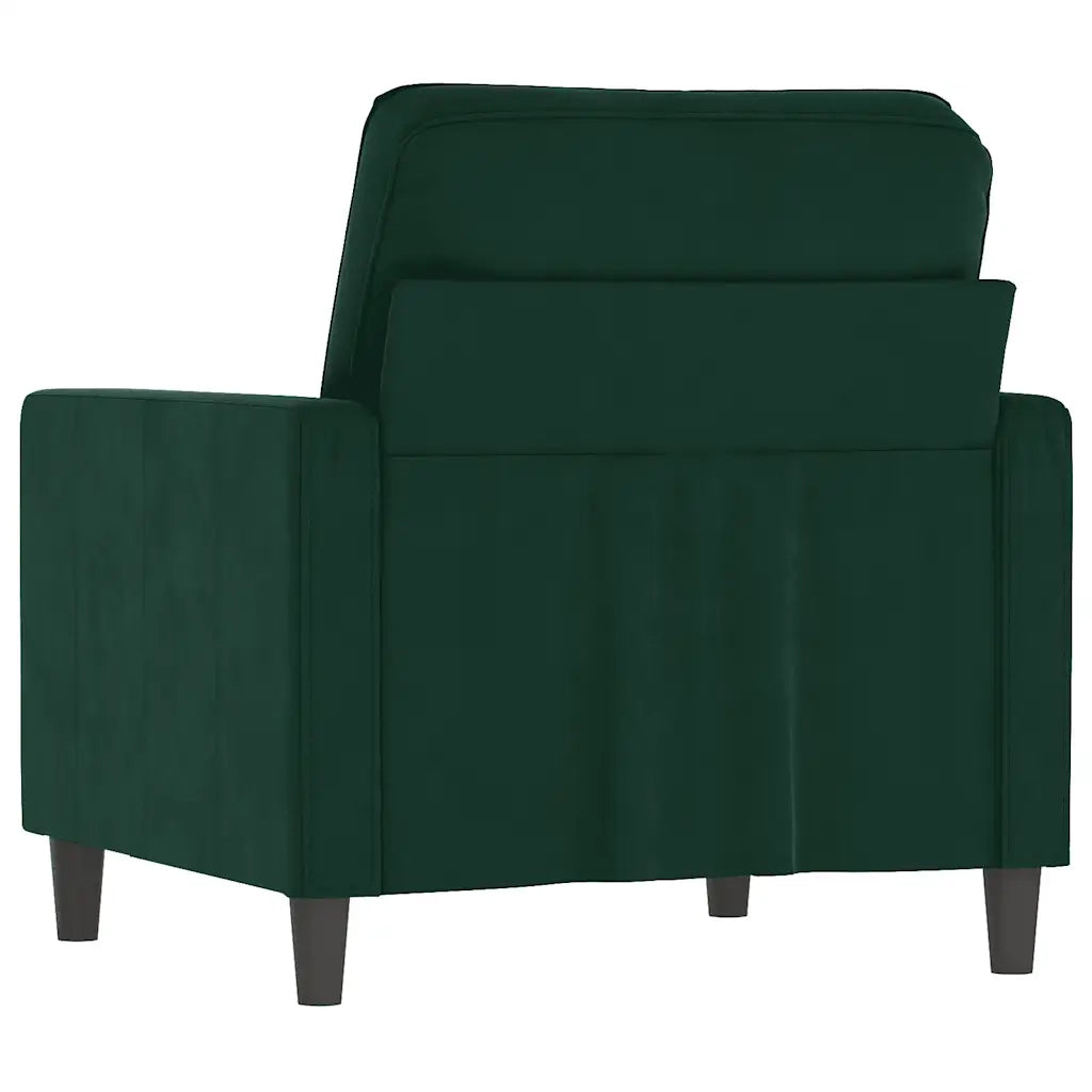 Divano Sedia-Poltrona Verde Scuro 60 cm Velluto 950834