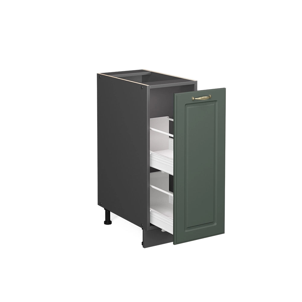 Armadio cucina dispensa alto Fame-Line Verde-oro rustico/Antracite 30 cm, PL Marmo Vicco