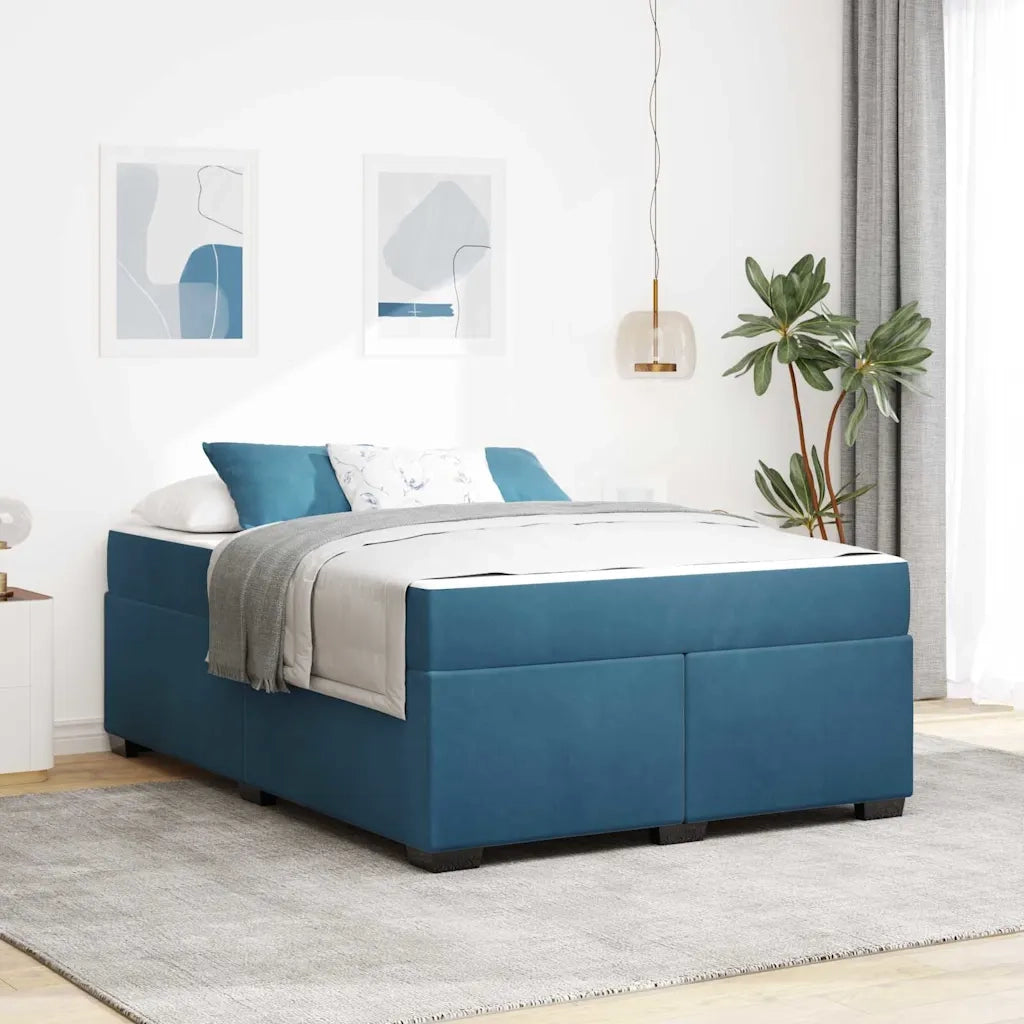 Struttura del letto Blu Scuro 140 x 200 cm Tessuto 3399294