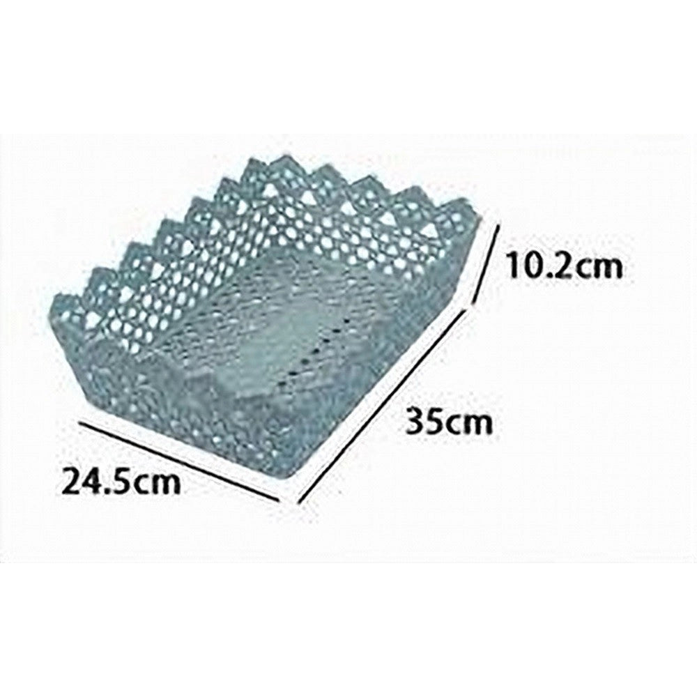 Trade Shop - Cestino Porta Tutto Oggetti Multiuso Plastica Rettangolare 35x24.5x10.2 Cm 79473 -