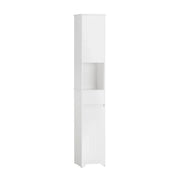 Mobile Alto Mobile A Colonna Bagno Salvaspazio Colonna Bagno Con 2 Armadietti E 1 Vano Aperto 30x30x170cm BZR109-W SoBuy
