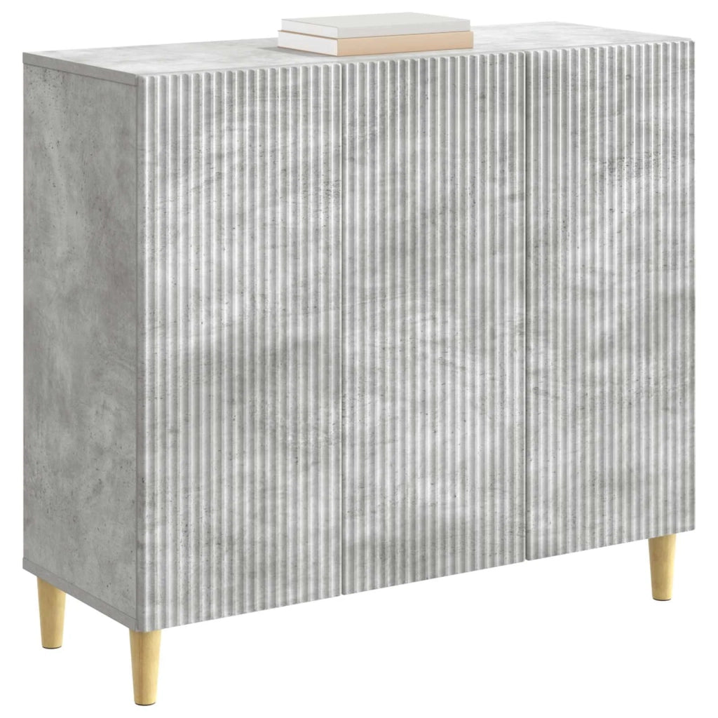 Credenza Grigio Cemento 89 x 34,5 x 80 cm Legno ingegnerizzato