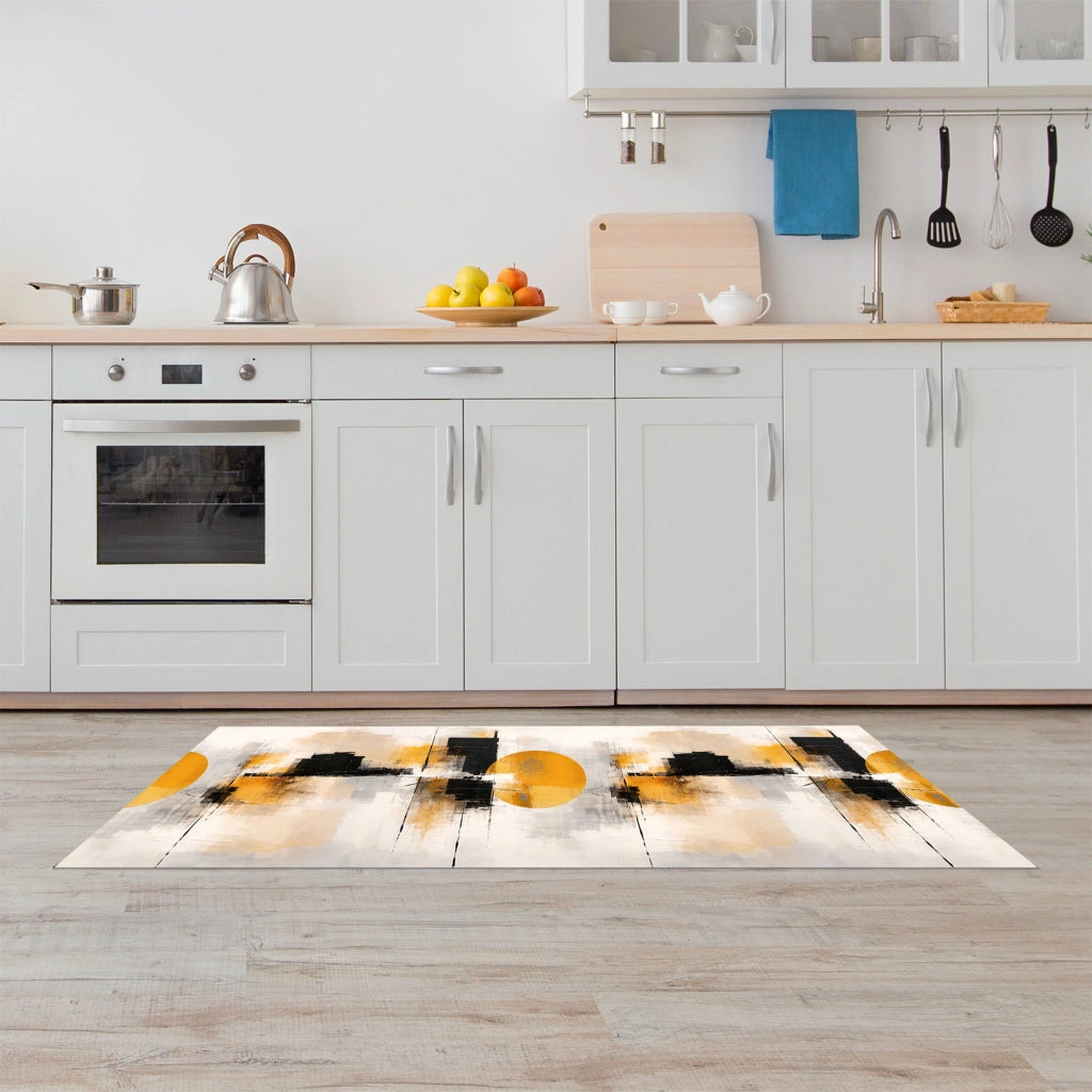 Tappeto da cucina antiscivolo, antimacchia passatoia multiuso 50x450 - Urban Giallo