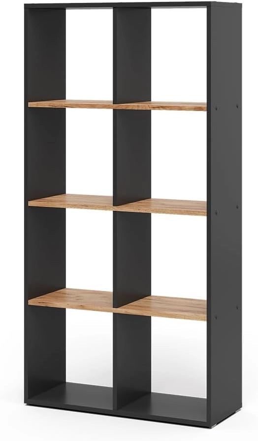 Divisorio per ambienti Scutum, Bianco, 143 x 72 cm, per l’utilizzo come divisorio o come libreria aperta