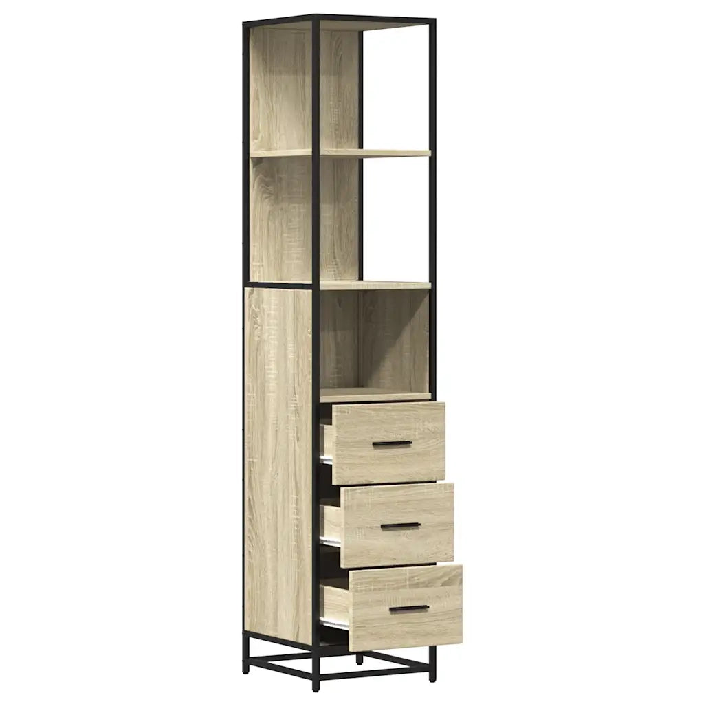 Armadietto Bagno | Armadio da bagno Rovere Sonoma 35x37,5x166 cm Legno Multistrato