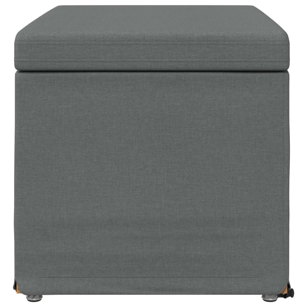 Pouf Grigio scuro Tessuto e Legno Ingegnerizzato 876759
