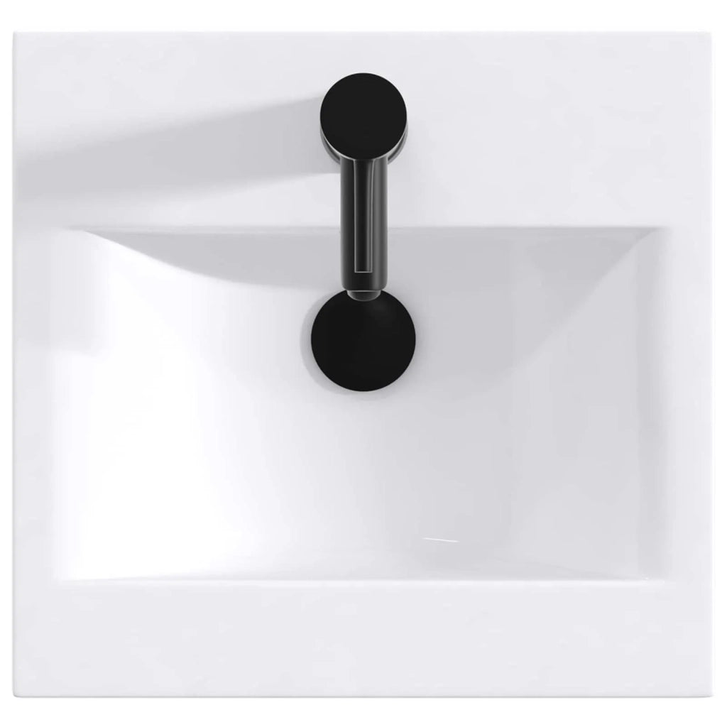 Lavabo da bagno Nero Opaco 42 x 40 x 16,5 cm Metallo 890229