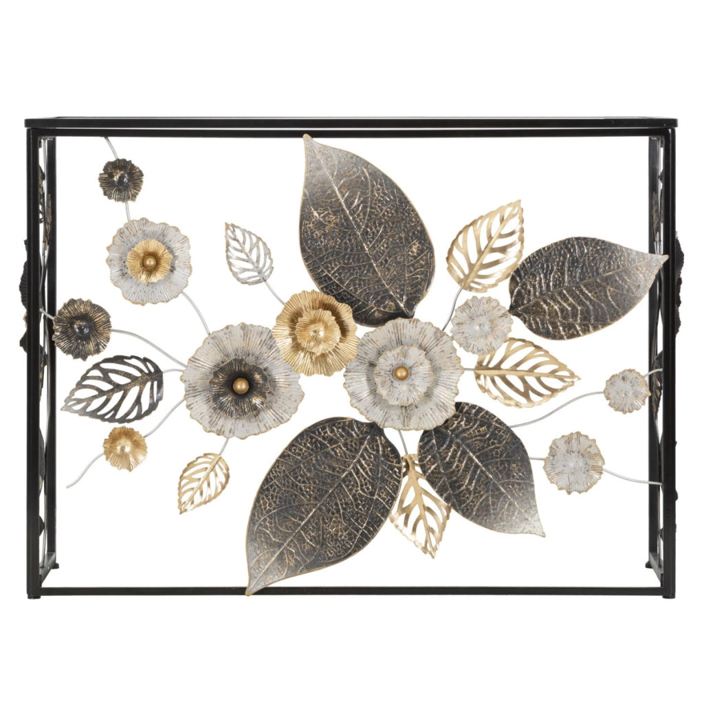 Tavolo Consolle Foglia 70, Multicolore, Metallo, 111,8x41,9x80 cm