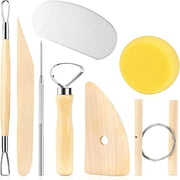 Strumenti per scultura - Kit di modellazione per argilla - 8 pezzi - Strumentazione per modellare argilla - Bozzettatura