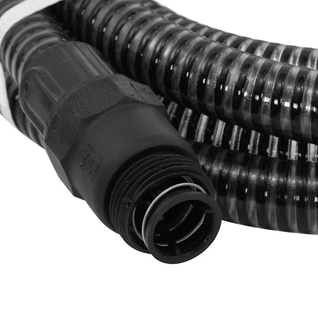 Tubo di Aspirazione con Raccordi in Ottone Nero 1" 7 m in PVC CFW6328539
