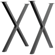 Piedi per Tavolo Industriali in Acciaio Nero ¨C zephmum ¨C 80x72 cm