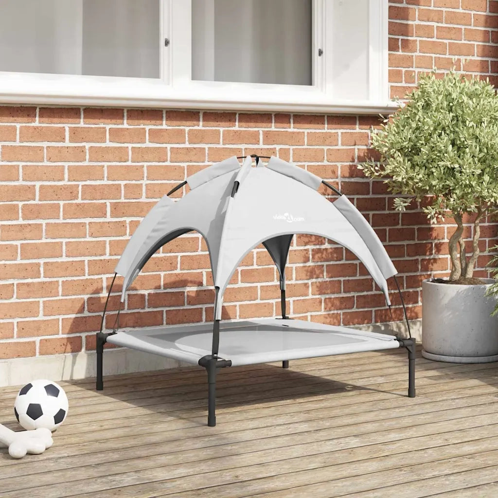 Letto per Cani Grigio Argento 71 x 64 x 71 cm Acciaio 42008194
