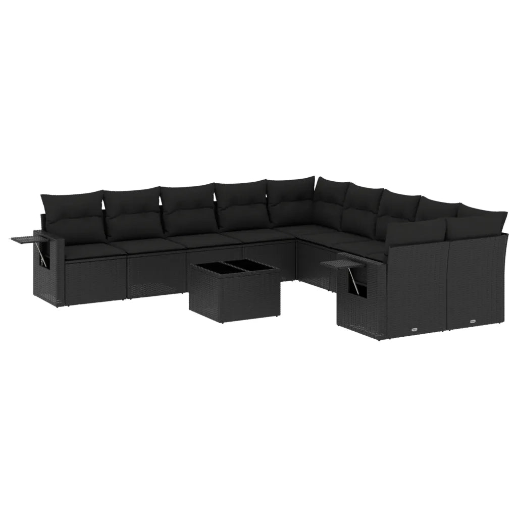 Set Divani da Giardino 11 pz con Cuscini in Polyrattan Nerocod mxl 90295