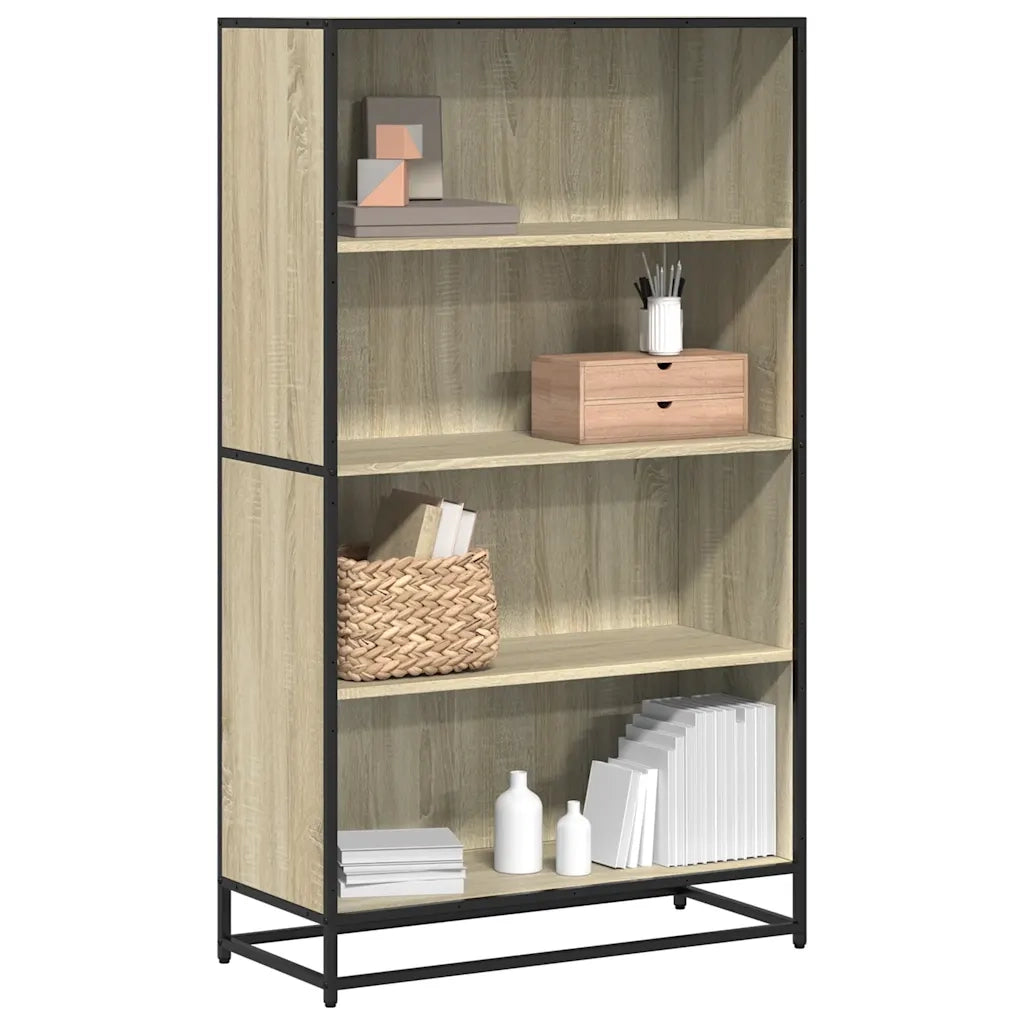 Libreria-Scaffale per Libri-Mobile di Stoccaggio Rovere Sonoma 80,5x35x139 cm in Truciolato