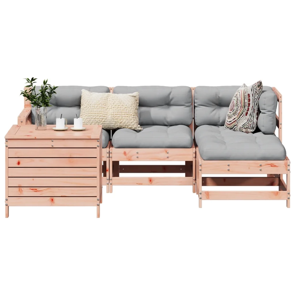 Set Divani da Giardino 5 pz in Legno Massello Abete Douglascod mxl 92794