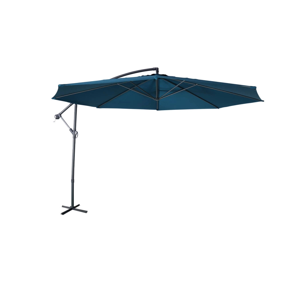Ombrellone rotondo eccentrico, ø3,5m, blu