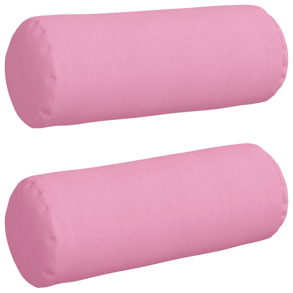 Cuscini a rullo 2 pcs Rosa Ø 25 x 70 cm Tessuto