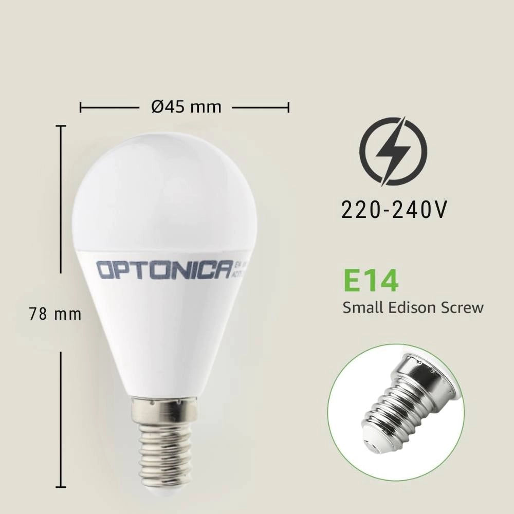 Optonica lampadina led e14 g45 5,5 w tonalità differenti per ogni esigenza *** temperatura colore lampada 2700k bian...