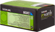 ORIGINAL Lexmark toner ciano 802C 80C20C0 ~1000 Seiten cartuccia di stampa riutilizzabile
