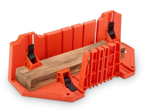Tavolo da taglio in plastica con 4 angoli di taglio 0°/22,5°/45°/90° - Sostenibile - Strumenti da taglio - Attività di lavorazione architettonica - 35,5 x 11 x 15 cm - Tavolo da taglio