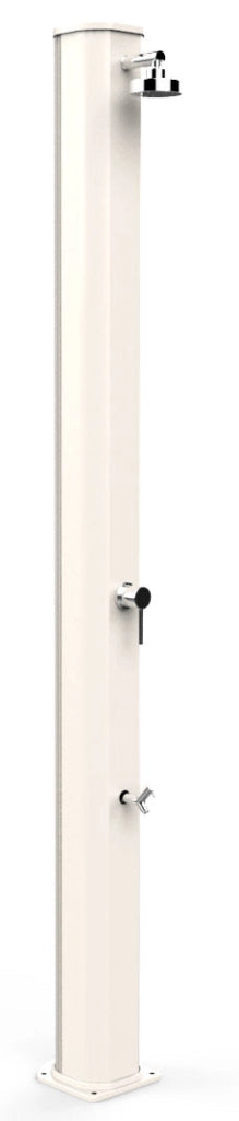 Doccia Solare da Giardino 40L Miscelatore e Lavapiedi Arkema Big Jolly Bianco Crema
