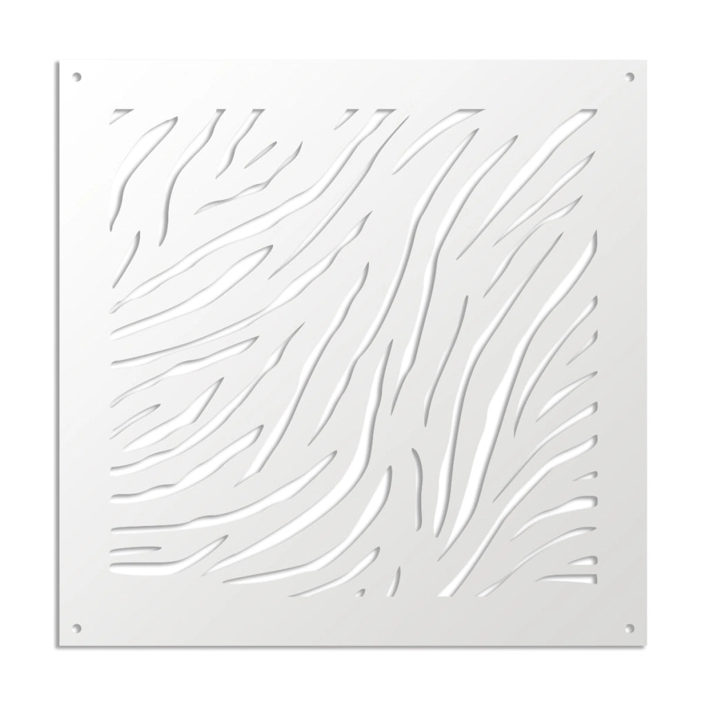 TIGER - Pannello in PVC traforato - Parasole Colore: bianco, Misura: 48x48 cm