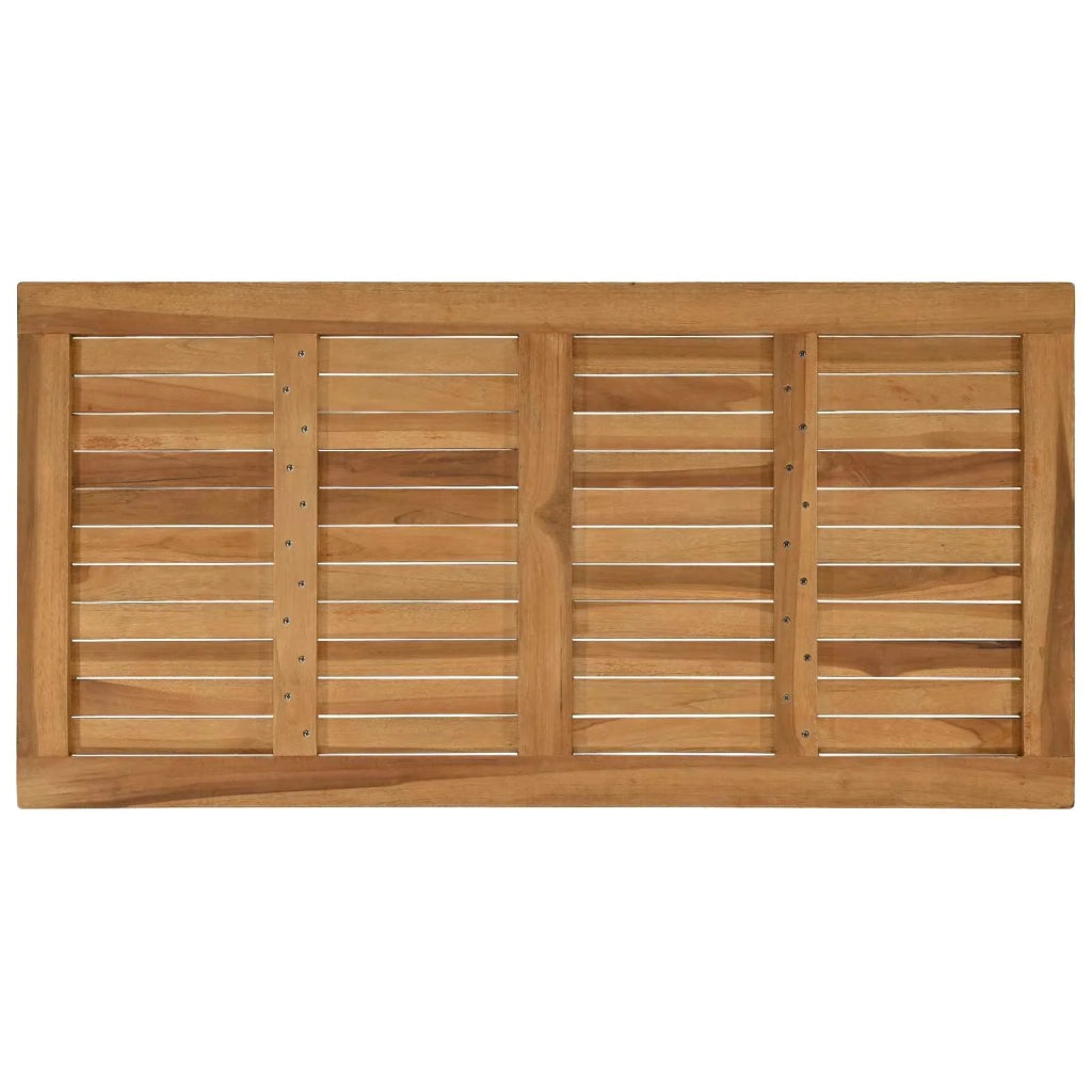 Piano del tavolo Rettangolare Legno di teak solido Naturale 42033167