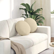 Cuscini per Seduta 2 pcs Crema Ø40 x 13 cm Tessuto