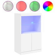 Credenza | Madia | Buffet da pranzo | Armadio da pranzo con Luci LED Bianca 60,5x37x100 cm