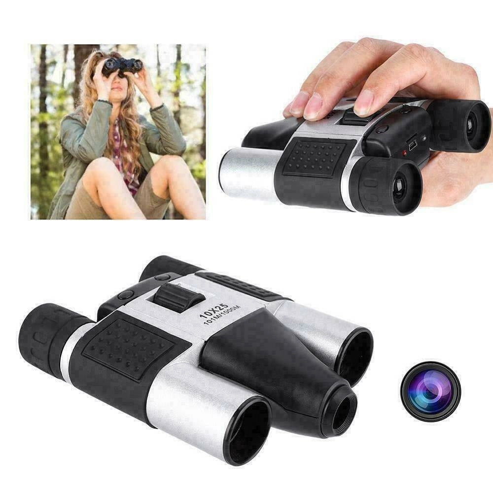 Trade Shop - Binocolo Con Fotocamera Digitale Telescopio Tf Microsd 10x25 Dt08 1.3mp Cmos -