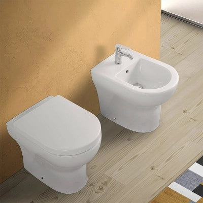 Copriwater originale serie Pestum bianco lucido in termoindurente