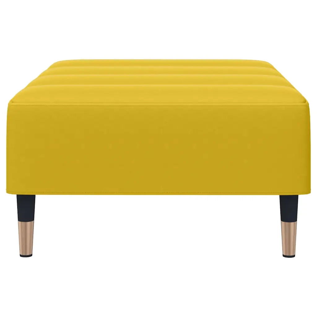 Poggiapiedi Giallo 77x55x31 cm in Velluto 4007397